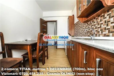 INCHIRIERE 2 camere TITAN, metrou 1 DECEMBRIE (700m), bloc nou - foto 15