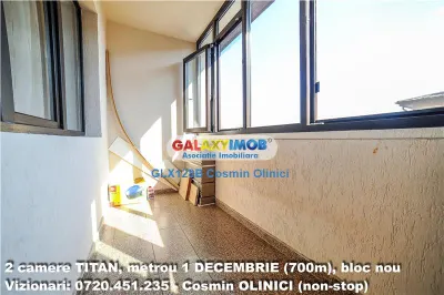 INCHIRIERE 2 camere TITAN, parcare,metrou 1 DECEMBRIE (700m), bloc nou - foto 7