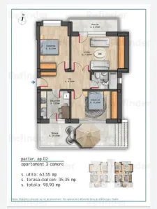 vanzare apartament 2 camere,  Nicolae Grigorescu, bloc 2025 in constructie,  etaj 1/3, decomandat, 52 mp utili, balcon, finisaje premium. - foto 11