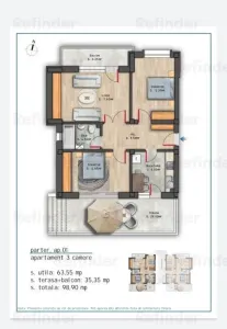 vanzare apartament 2 camere,  Nicolae Grigorescu, bloc 2025 in constructie,  etaj 1/3, decomandat, 52 mp utili, balcon, finisaje premium. - foto 12