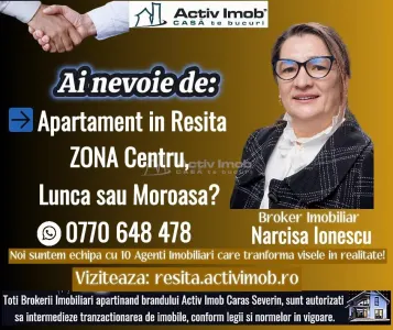 Resita, Apt. 3 cam.Conf.1 Sporit, Central, Zona Piata Sud - foto 9