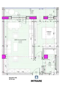 De vanzare apartament la cheie cu 2 camere 50 mp utili zona Pictor Brana din Selimbar - foto 8