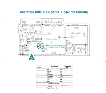 Royal Imobiliare - Vanzare apartament 2 camere zona Gheorghe Doja - Ploiesti