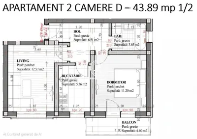Apartament 2 camere  de vanzare  Lunca Cetatuii, - foto 2