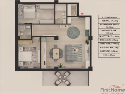 PARK LUXURY RESIDENCE, Apartament 3 camera,117mp , Parcul Balcescu - foto 25