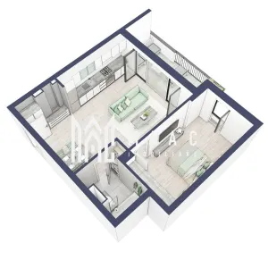 Apartament 2 camere | Etaj 3 | Balcon 10.7 mp | Turnisor - foto 2